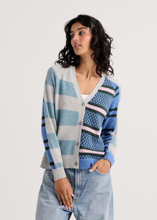 Stripe Meets Check Cardi