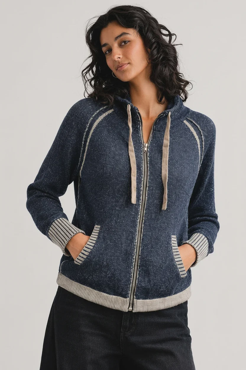 Zaket + Plover Two-tone Zip Up