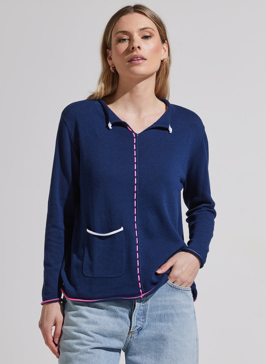 Thread Detail Sweater Navy