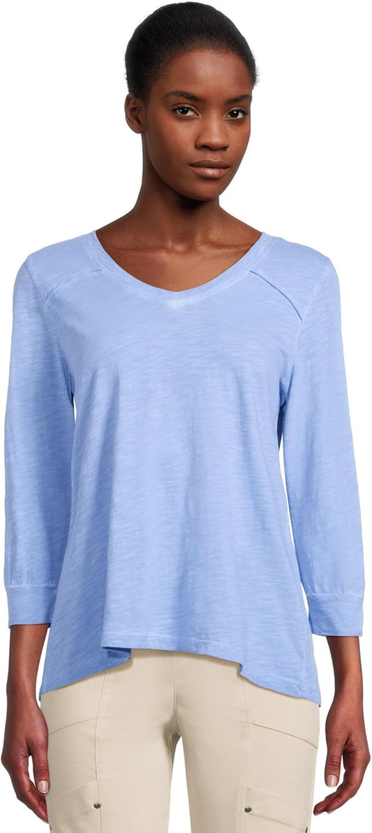 Peruvian Cotton 3/4 Sleeve V-Neck