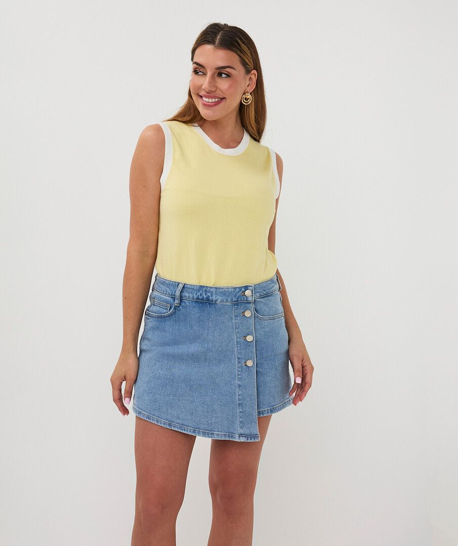 Rib Knit Yellow Top