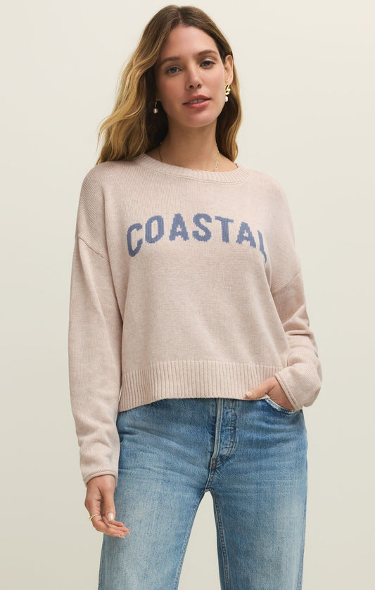 Sienna Coastal Sweater Light Oatmeal Heather