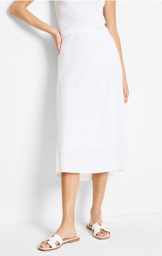 Rumba Linen Slip Skirt White