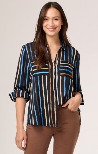 PAINTED STRIPE ONYX TOP