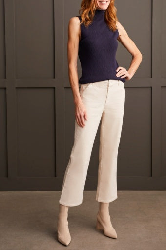 Stretch Corduroy Straight Leg Pants-MoonStone