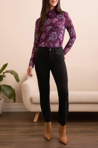 AUDREY BOUNDLESS STRETCH DENIM T LEG CROP JEANS