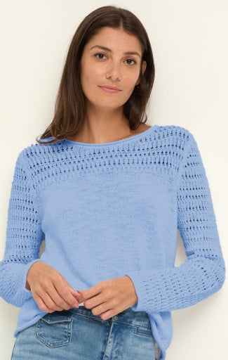 PLACED POINTELLE SWEATER