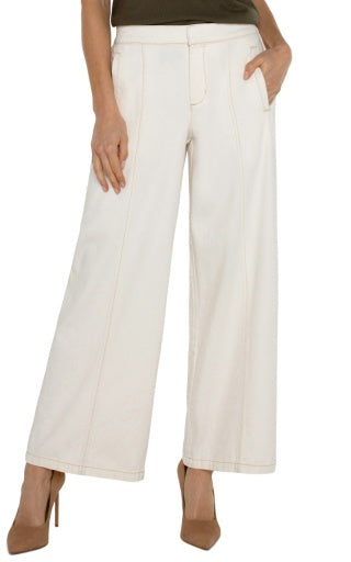 Sale!wide leg trouser w/ elastic back wb 28.5in in