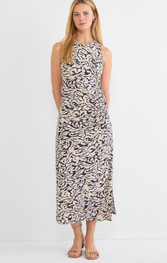 CONTRAST SWIRL HEATHER DRESS