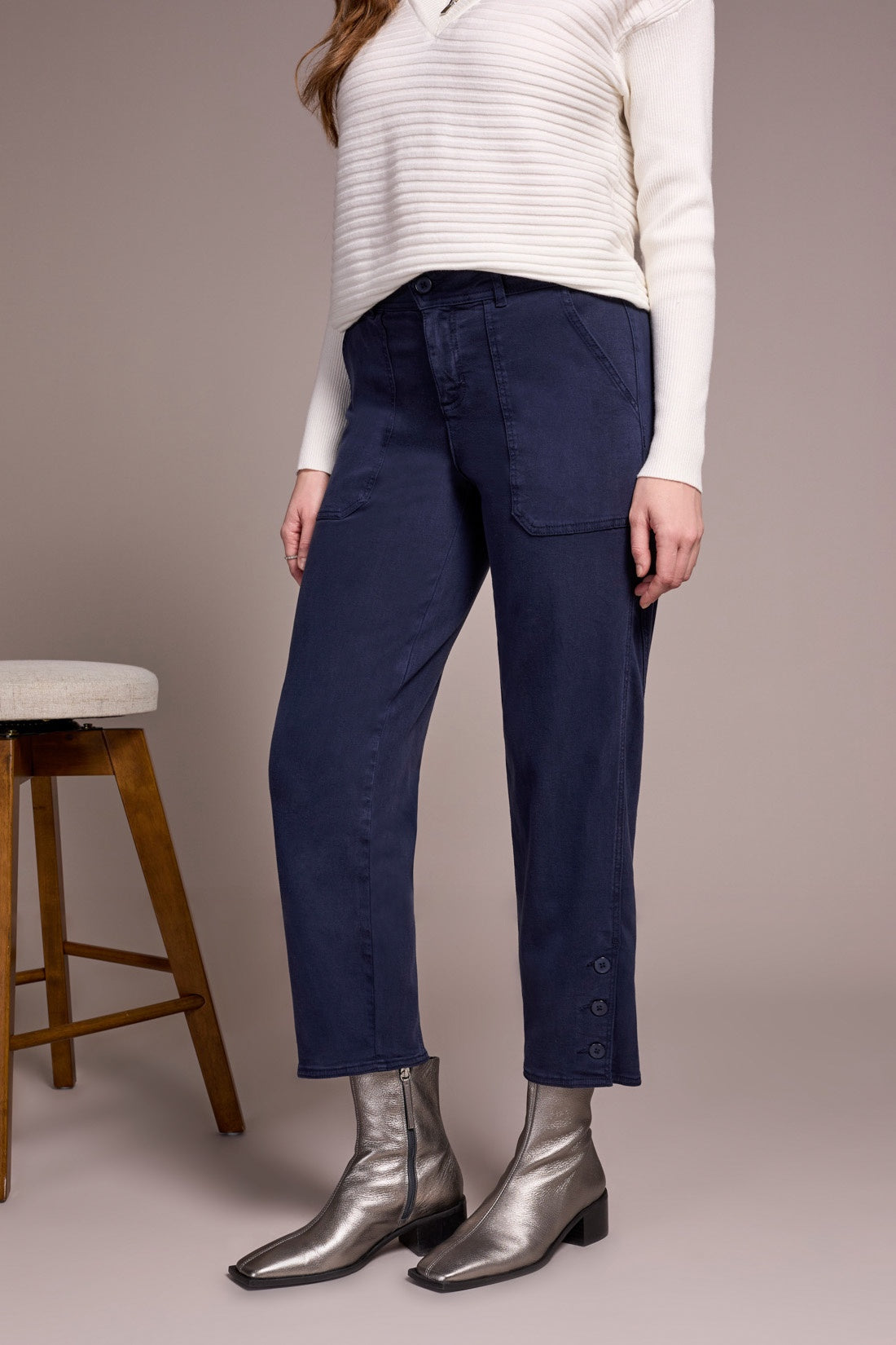 FLY FRT ANKLE PANT W/ BTN VENT - SAPPHIRE