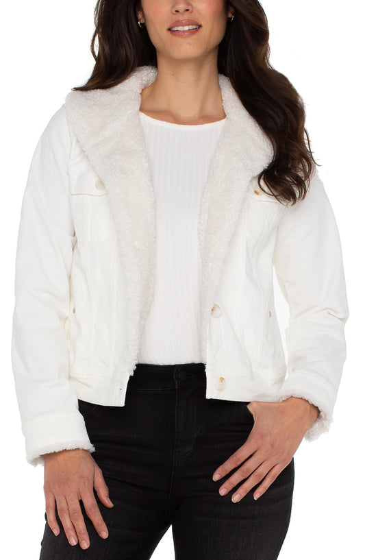 Corduroy Sherpa Collar Trucker Jacket