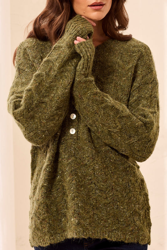Soft Textured Scallop Hem Sweater