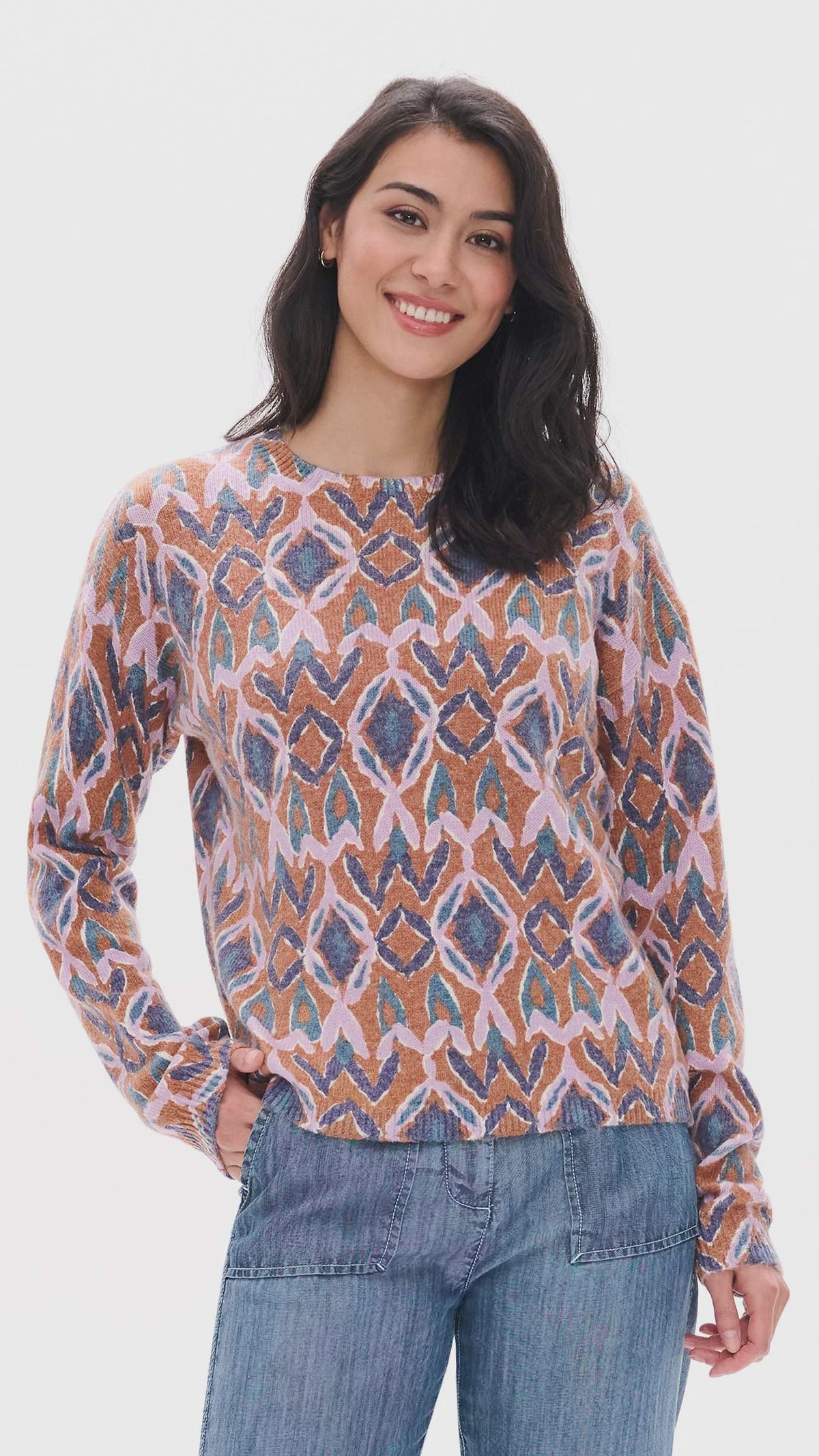 Noa Sweater, Textured Ikat