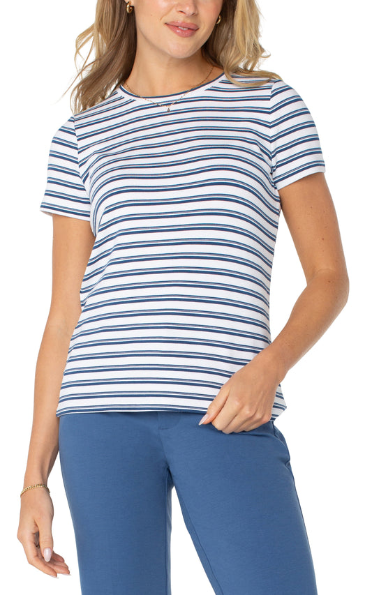short sleeve crew neck classic knit tee