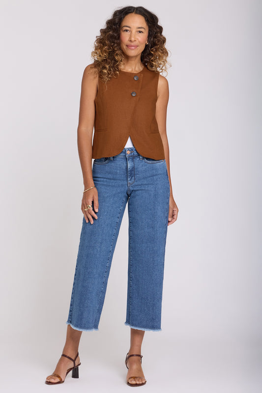 Teresa Wide Leg Ankle Fray Hem