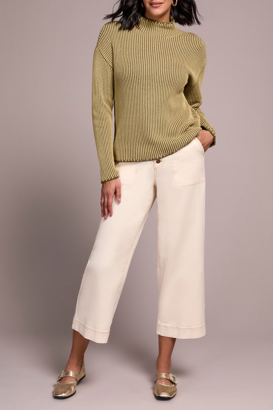 L/S FUNNEL NK SWEATER