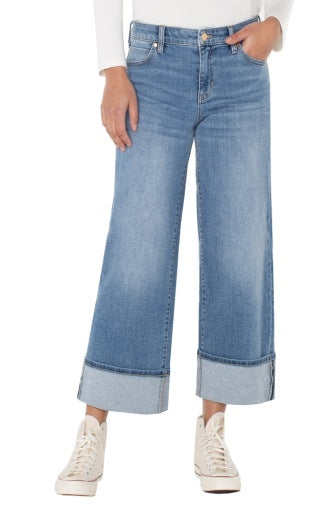 morgan cuffed wide leg