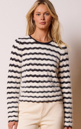 COZY WAVES STRIPED SWEATER