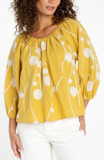 3/4 sleeve woven top