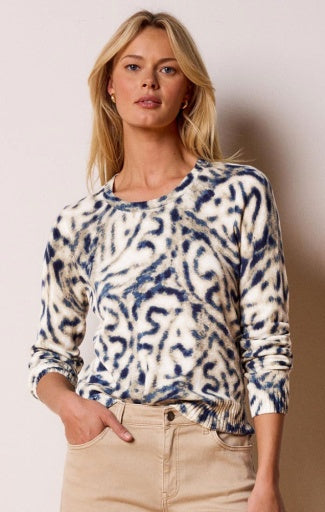 BLURRY LEAF SUPERSOFT SWEATER