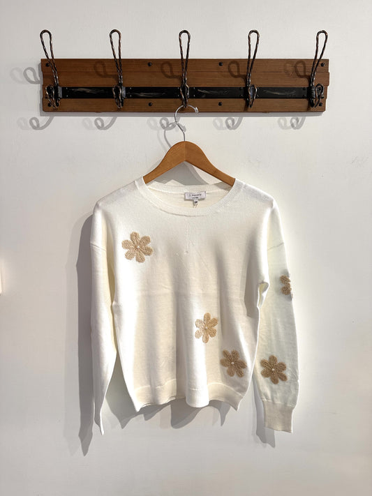 SALE! Flower Pearl Sweater