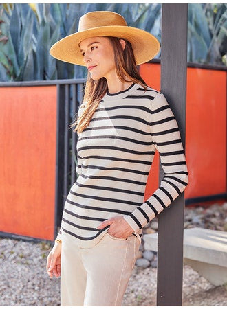 SALE! Stripe Shirttail Sweater