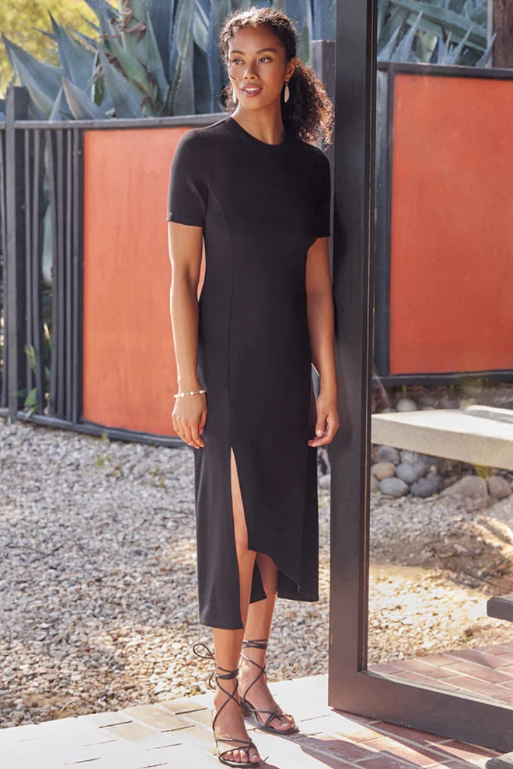 Asymmetric Front Slit Dress